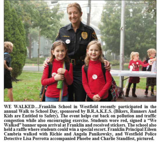 2012 Annual Walk to School Day in Westfield NJ